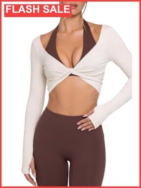 Pilates Wrap Top Long Sleeve Crop Bolero Shrug Cover Up